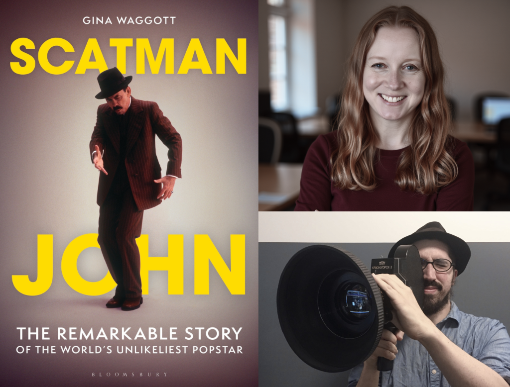 Scatman John by Gina Waggott - poster of the book, Gina and Daniel Kremer